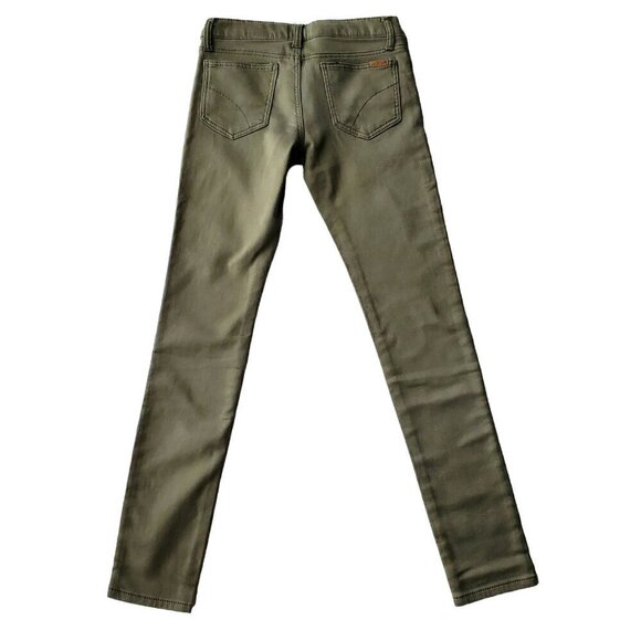 Joe's Jeans Girls' The Rocker Ankle Low-Rise Skinny Olive Green Jeans Big Kid 14 - Picture 3 of 16